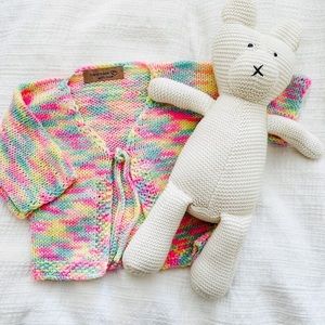 Unicorn Rainbow Knit Baby Sweater Cardigan
